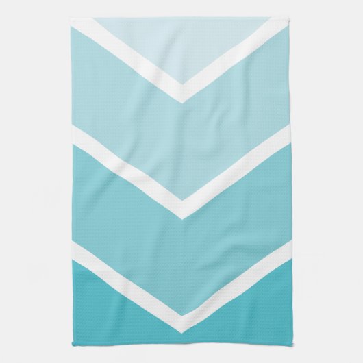Linge De Cuisine Rayures d'Ombré Chevron de bleus layette (Vertical)