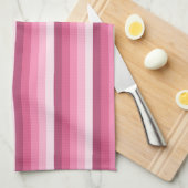 Linge De Cuisine Rayures d'ombre rose (Quart Plié)