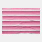 Linge De Cuisine Rayures d'ombre rose (Horizontal)