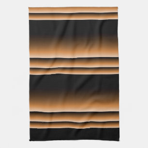 Linge De Cuisine Rayures en bronze métalliques d'Ombre de brun d'e