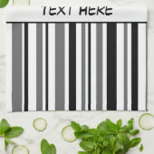 Linge De Cuisine Rayures et pois personnalisables (Plié)