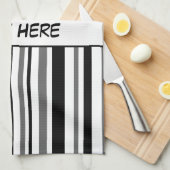 Linge De Cuisine Rayures et pois personnalisables (Quart Plié)