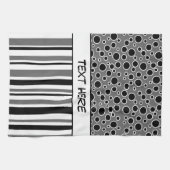 Linge De Cuisine Rayures et pois personnalisables (Horizontal)