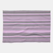 Linge De Cuisine Rayures Gris Violet (Horizontal)
