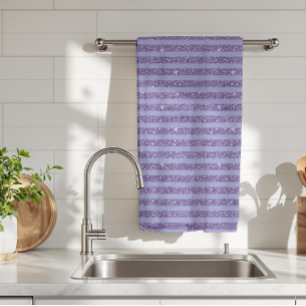 Linge De Cuisine Rayures horizontales de style paillettes d'améthys