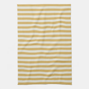 Linge De Cuisine Rayures Intemporelles Jaune Moutarde