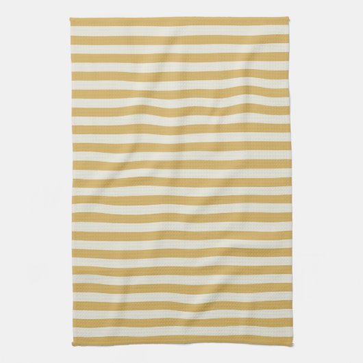 Linge De Cuisine Rayures Intemporelles Jaune Moutarde (Vertical)