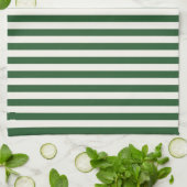 Linge De Cuisine Rayures intemporelles vert (Plié)