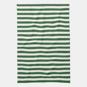 Linge De Cuisine Rayures intemporelles vert