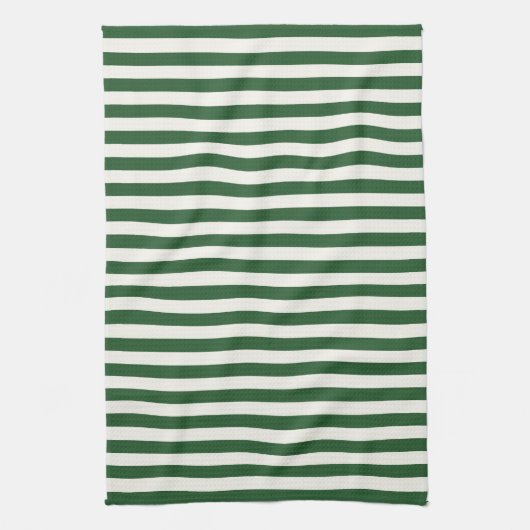 Linge De Cuisine Rayures intemporelles vert (Vertical)