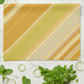 Linge De Cuisine Rayures Jaune Ensoleillé (Plié)