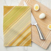 Linge De Cuisine Rayures Jaune Ensoleillé (Quart Plié)