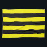 Linge De Cuisine Rayures jaunes et noires<br><div class="desc">Motif à bande horizontale jaune et noire</div>