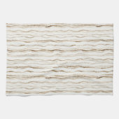 Linge De Cuisine Rayures Marron Crème (Horizontal)