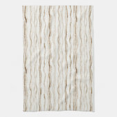 Linge De Cuisine Rayures Marron Crème (Vertical)