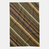 Linge De Cuisine Rayures marron vert et or (Vertical)