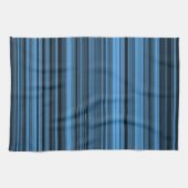 Linge De Cuisine Rayures Noir Bleu (Horizontal)