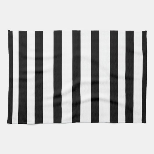 Linge De Cuisine Rayures noires (Horizontal)