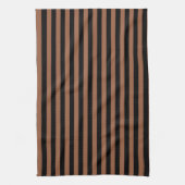 Linge De Cuisine Rayures noires et Brown (Vertical)
