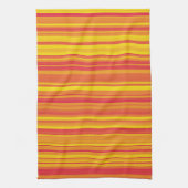 Linge De Cuisine Rayures Orange Rouge Jaune (Vertical)