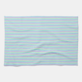 Linge De Cuisine Rayures pastel violet, vert et bleu (Horizontal)
