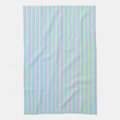 Linge De Cuisine Rayures pastel violet, vert et bleu (Vertical)