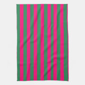 Linge De Cuisine Rayures roses et vertes (Vertical)