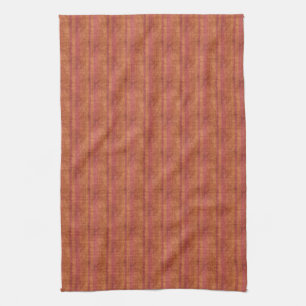 Linge De Cuisine Rayures roses grunges avec le jaune