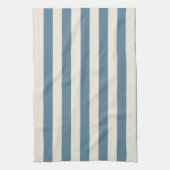 Linge De Cuisine Rayures verticales bleues et crème (Vertical)