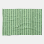 Linge De Cuisine Rayures verticales simples avec paillettes de vert (Horizontal)