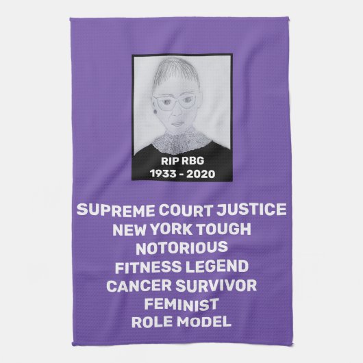 Linge De Cuisine RBG Tribute NY Tough Purple (Vertical)