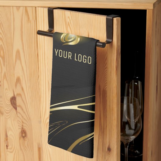 Linge De Cuisine Realistic elegant Black Gold Hair Style (Pliage en tiers)