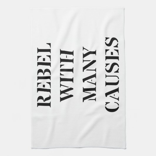 Linge De Cuisine Rebel avec de nombreuses causes (Vertical)