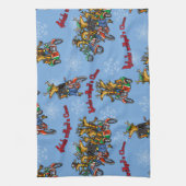 Linge De Cuisine Rebelles sans Claus Reindeer Blue Holiday (Vertical)