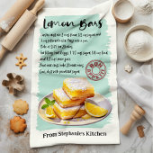 Linge De Cuisine Recette de bars de citron personnalisée