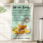 Linge De Cuisine Recette de bars de citron personnalisée