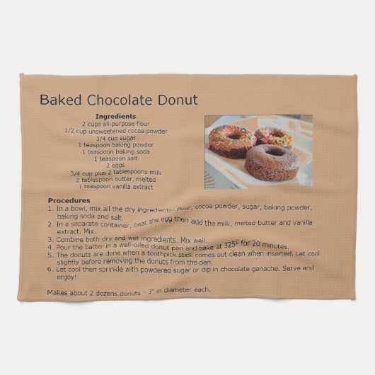 Linge De Cuisine Recette de beigne de chocolat cuit (Horizontal)
