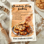 Linge De Cuisine Recette de biscuits à chips de chocolat personnali<br><div class="desc">Réchauffez un peu de nostalgie avec cette serviette de cuisine personnalisée Chip Chip Cookies recette. Doté d'une recette classique de biscuits à puce en chocolat et d'une charmante illustration, cette serviette ajoute une touche personnalisée et confortable à toute cuisine. Customisez-le avec votre nom ou votre message pour en faire votre...</div>