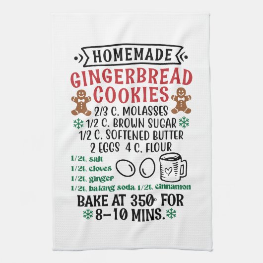 Linge De Cuisine Recette de biscuits au gingembre faits maison Noël (Vertical)