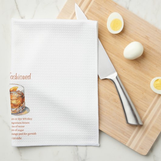 Linge De Cuisine Recette de boisson ancienne mode (Quart Plié)