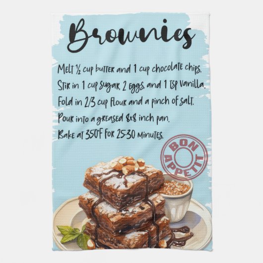 Linge De Cuisine Recette de Brownies (Vertical)