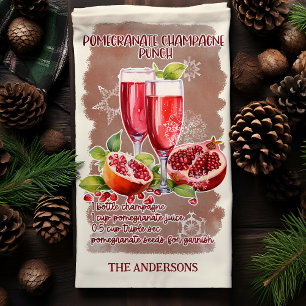 Linge De Cuisine Recette de cocktail de Noël au punch de grenade