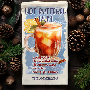 Linge De Cuisine Recette de cocktail de Noël au rhum beurré chaud