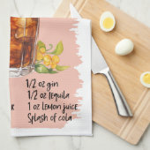 Linge De Cuisine Recette de cocktail Long Island (Quart Plié)