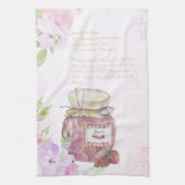 Linge De Cuisine Recette de confiture de fraise à l'aquarelle migno (Vertical)