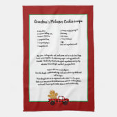 Linge De Cuisine Recette de conservation Camion de Noël Rouge Noir  (Vertical)