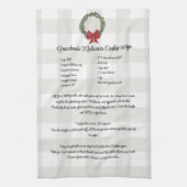 Linge De Cuisine Recette de conservation Cookies de Noël rouge vert (Vertical)