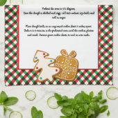 Linge De Cuisine Recette de conservation Cookies de Noël rouge vert (Plié)