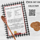 Linge De Cuisine Recette de conservation de Noël Camion noir blanc 