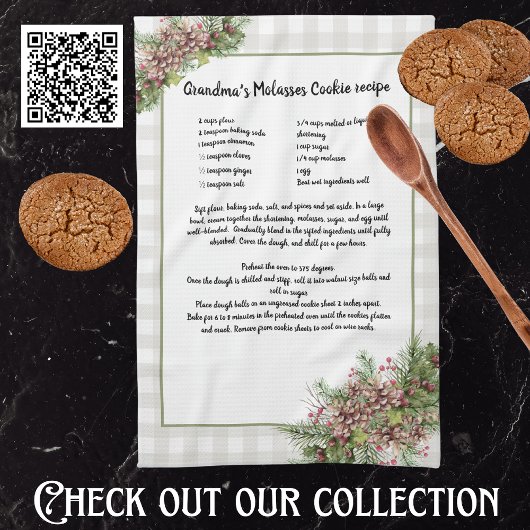 Linge De Cuisine Recette de conservation Pine de Noël cônes Gris pl